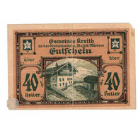 Billet, Autriche, Kreith, 40 Heller, Chalet, 1920, 1920-12-31, B, Mehl:FS 471a - Oesterreich