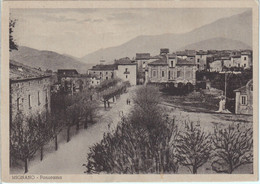 Mignano (Caserta) - Panorama Con Viale E Piazza Cesare Battisti Anni '30 - Caserta