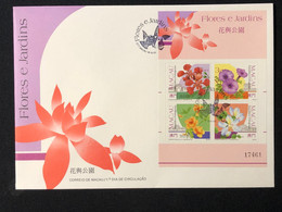 MACAU 1991 FLOWERS AND GARDEN FDC WITH S\S - FDC