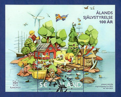 Äland  9.6.2022 , 100 Jahre Aland Autonomie - Sheet - Gestempelt / Fine Used / (o)  Mariehamn 9.6.2022 - Aland