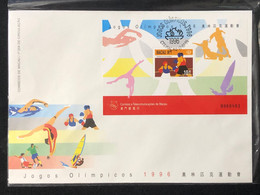 MACAU 1996 ATLANTA OLYMPIC GAMES FDC WITH S\S - FDC