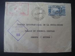 Neue Hebriden 1944- Zensurbrief Gelaufen Von Port-Vila Nach Genf Zum Roten Kreuz - Covers & Documents