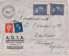 1948 - NEDERLAND - ENVELOPPE Par AVION De AMSTERDAM => DAKAR (SENEGAL) ! - Lettres & Documents