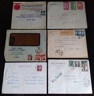 Lot 6 Lettres / Enveloppes Diverses Périodes / Toutes Scannées Pour Détails - Colecciones & Series
