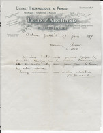 53 -Félix MARCHAND - Usine Hydraulique à Pendu - CHATEAU-GONTIER- Fabrique & Epuration D'Huiles -courrier De Réception - 1900 – 1949