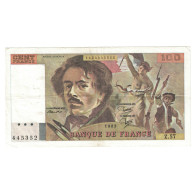 France, 100 Francs, Delacroix, 1982, Z.57, TTB+, Fayette:69.06, KM:154b - 100 F 1978-1995 ''Delacroix''