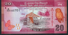 SRI LANKA P123c 20 RUPEES 2016 #W/453 Signature 14    UNC. - Sri Lanka