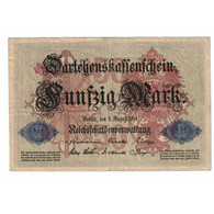 Billet, Allemagne, 50 Mark, 1914, 1914-08-05, KM:49b, SUP - 50 Mark