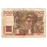 France, 100 Francs, Jeune Paysan, 1946, S.43, TB, Fayette:28.4, KM:128a - 100 F 1945-1954 ''Jeune Paysan''