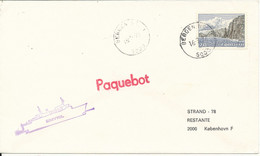 Faroe Islands Ship Cover Paquebot Sent To Denmark Bergen 16-9-1977 - Faroe Islands