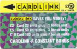 CARDLINK : CLK005 A L.10 Green Jigsaw Design ( Batch: 1CLKE002964) USED - Eurostar, Cardlink & Railcall