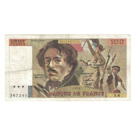 France, 100 Francs, Delacroix, 1978, S.6, TB+, Fayette:69.1d, KM:154a - 100 F 1978-1995 ''Delacroix''