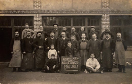 St Calais - Carte Photo - Maison A. DENIAU , Fournitures Bourrellerie Cordonnerie - Les Employés Mobilisés Guerre 14-15 - Saint Calais