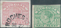 AUSTRALIA ,VICTORIA,Postal Card Stationary Stamps Duty AEROGRAMS,Half-Penny,Obliterated & Mint - Other & Unclassified
