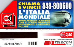 (24-6-2022 H) Phonecard -  Italy - (1 Phonecard)  Football - 2.50 EURO - Other & Unclassified