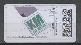 France - Frankreich Timbre Personnalisé Y&T N°MTEL LV250-002 - Michel N°BS(?) (o) - Kit Métal - Printable Stamps (Montimbrenligne)