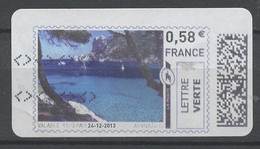 France - Frankreich Timbre Personnalisé Y&T N°MTEL LV10-0,58€ - Michel N°BS(?) (o) - Paysage De Bord De Mer - Sellos Imprimibles (Montimbrenligne)