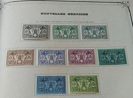 1925 - NOUVELLES HEBRIDES - SERIE COMPLETE - N°91 à 99 NEUFS* - LUXE - Cote (2021) : 67,00 € - Ungebraucht