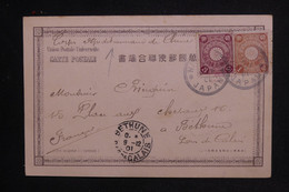 JAPON - Affranchissement De Yokohama Sur Carte Postale ( Corps Expe. De Chine ) Pour La France En 1901 - L 123975 - Cartas