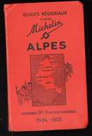 Guide MICHELIN AlPES 1934  1935  (CCC010) - Michelin (guide)