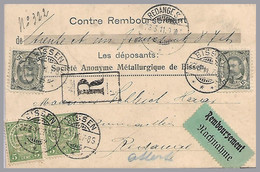 LUXEMBOURG - 1911 William IV - Remboursement - Bissen To Redange S.A. - 1906 Guillermo IV