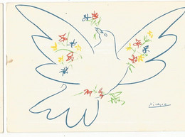 CPM,Th. Illustrateur,N°CP.201, La Colombe Du Festival De La Jeunesse ,Combat Pour La Paix, Signé P. Picasso  Ed. C.P.L.P - Picasso