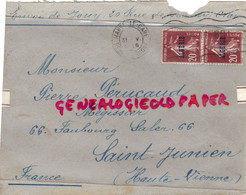 ALGERIE- JOUY ORAN-  PIERRE PERUCAUD MEGISSIER MEGISSERIE ST SAINT JUNIEN- CACHET MARSEILLE 1926 - Posta Aerea