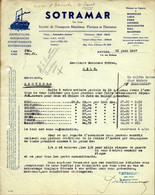 1937 SOTRAMAR TRANSPORTS MARITIMES FLUVIAUX Anvers Belgique Pour Goossens Fr. ZELE Belgique TEXTE INTERESSANT V.SCANS - 1900 – 1949