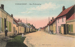 80 - SOMME - VIGNACOURT - Rue Follemprise - Belle Version Colorisée Animée - 10811 - Vignacourt