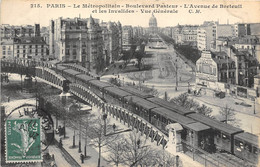 LE MÉTROPOLITAIN, BLD PASTEUR, L'AVENUE DE BRETEUIL ET LES INVALIDES, VUE GÉNÉRALE - Metro, Stations