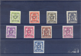 Reeks 17 PRE428/PRE436 Postgaaf ** MNH PRACHTIG - Typo Precancels 1936-51 (Small Seal Of The State)