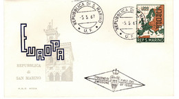 San Marino 1967 Europa First Day Cover A - FDC