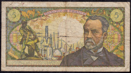 FRANCE 1966 Fifth Republic 5 Francs Pasteur, Type 1966 "Louis Pasteur & Statue Of The Shepherd Jupille" {B.17 55377} - 5 F 1966-1970 ''Pasteur''