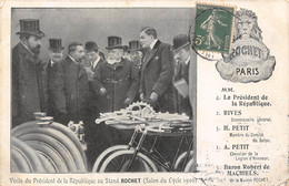 PARIS-SALON DU CYCLE 1906- VISITE DU PRESIDENT DE LA REPUBLIQUE AU STAND ROCHET - Tentoonstellingen