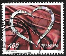 SUISSE  -  TIMBRE N° 2441  -   COEUR   -  OBLITERE  -  2017  - - Used Stamps