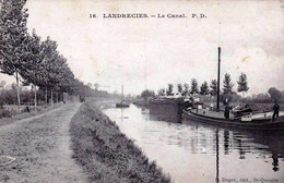 59 - Nord -  LANDRECIES -  Le Canal - Péniche - Landrecies
