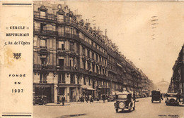 PARIS-75001-CERCLE REPUBLICAIN 5 AVENUE DE L'OPERA FONDE EN 1907 - Paris (01)