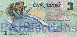 COOK ISLANDS 3 DOLLARS 1987 PICK 3 UNC - Islas Cook