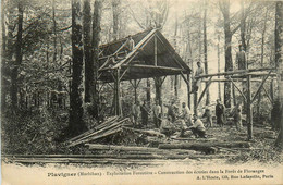 Pluvigner * Exploitation Forestière * Construction Des écuries Dans Forêt De Floranges * Bois Métier Bûcherons Scierie - Pluvigner