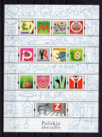 Poland/Pologne 2006 - Polish Alphabet - Minisheet - MNH** - Superb *** - Cartas & Documentos