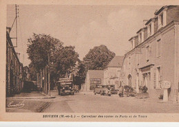 SEICHES. - Carrefour Des Routes De Paris Et De Tours -  Borne Michelin - Seiches Sur Le Loir