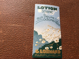 ETIQUETTE DE PARFUM  LOTION  Aux Fleurs Odorantes  G. LORMAND - Etiquetas