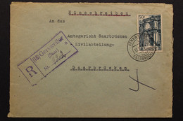 Saarland, MiNr. 251 Auf Einschreiben Vom 13.9.49 - Storia Postale