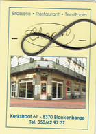 Ancienne Carte De Visite De La Brasserie Restaurant Chopin, Kerkstraat, Blankenberge - Visiting Cards