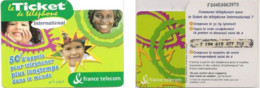 Ticket Téléphone - France Télécom - International Green 2 (50F=7,62€), Série F005 - FT