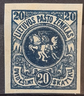 LITHUANIA 1921 - MLH - Mi 63XB, Sc# 95 - Kaunas Second Issue II Imperforated - Lithuania