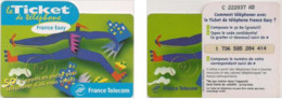 Ticket Téléphone - France Télécom - Easy Green 50F, Série C011261 AA - Tickets FT