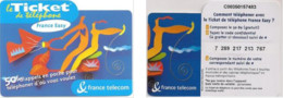 Ticket Téléphone - France Télécom - Easy Blue 50F New Logo, Série F0072, Exp. 31/01/2003 - Billetes FT