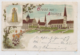 8262 ALÖTTING, Lithographie 1898, Gnaden-Mutter, Prozession... - Altötting