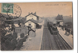 CPA 27 Pont De L'Arche La Gare Train - Pont-de-l'Arche